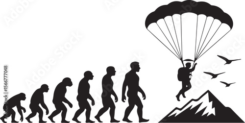 Skydiver in Freefall Silhouette

Parachuting Adventure Vector Art

Extreme Skydiving Action Illustration

High Altitude Parachute Jump Silhouette

Adrenaline Rush Skydiver Design