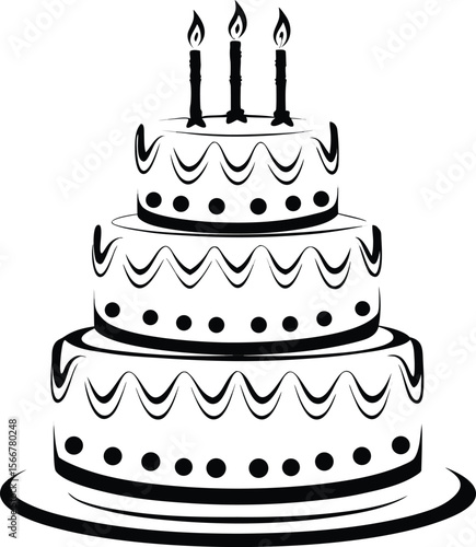 birthday cake with candles
