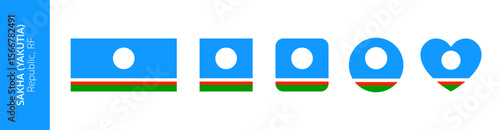 Flag of Republic of Sakha or Yakutia, Russian Federation