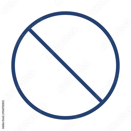 Ban icon flat illustration outline logo