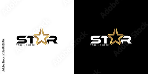Modern gold star logo design vector. Stars logo design concept. Creative star logo template