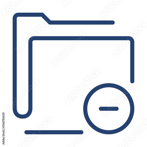 Folder remove icon flat illustration outline logo