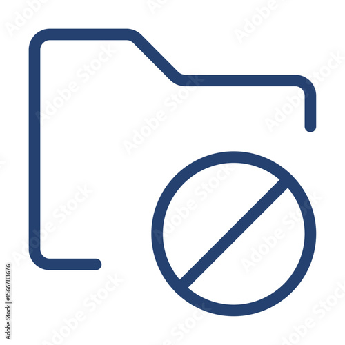 Folder block icon flat illustration outline logo