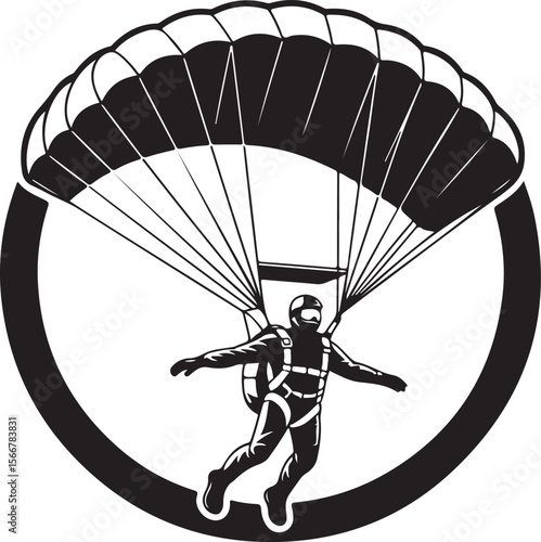 Skydiver in Freefall Silhouette

Parachuting Adventure Vector Art

Extreme Skydiving Action Illustration

High Altitude Parachute Jump Silhouette

Adrenaline Rush Skydiver Design
