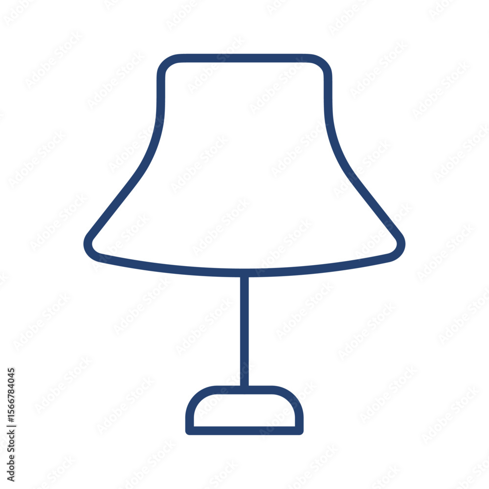 Obraz premium Lamp icon flat illustration outline logo