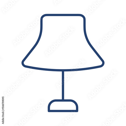 Lamp icon flat illustration outline logo