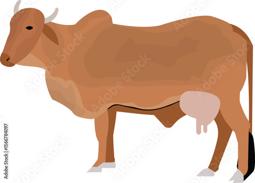 cow and calf, cow vector illustration design