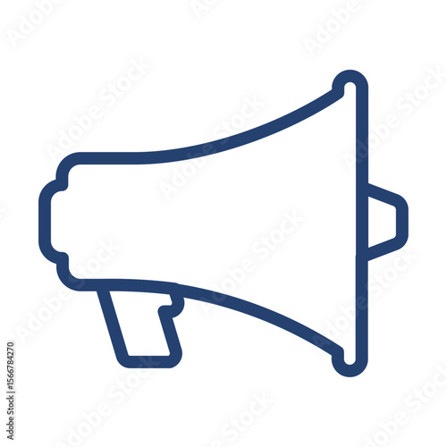 Megaphone icon flat illustration outline logo
