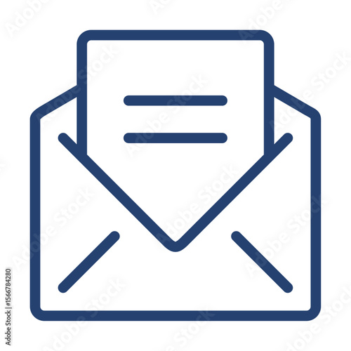 Mail icon flat illustration outline logo