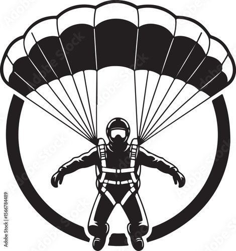 Skydiver in Freefall Silhouette

Parachuting Adventure Vector Art

Extreme Skydiving Action Illustration

High Altitude Parachute Jump Silhouette

Adrenaline Rush Skydiver Design