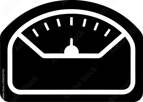 BMI Scale Icon Vector Illustration