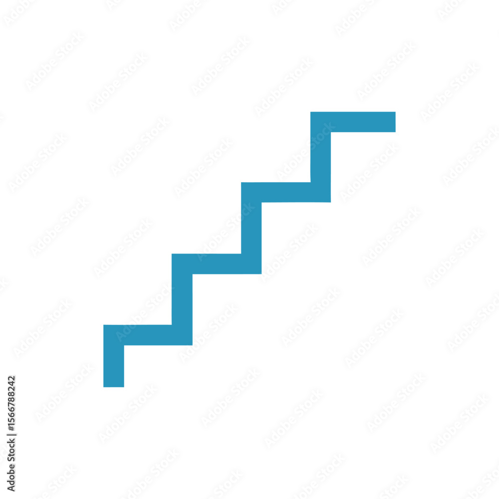 Minimalist Stairway Steps Progress Icon Flat Design Vector Illustration - Growth Development Graphic Minimalist Stairway Steps Progress Icon Flat Design Vector Illustration - Growth Development Graphic