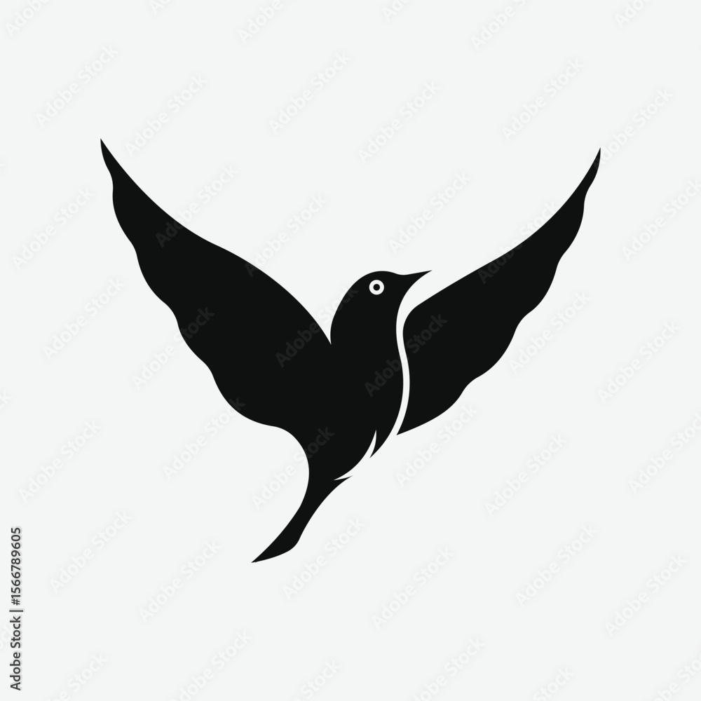 Obraz premium Download a minimal birds logo perfect for modern branding. Clean, elegant, and versatile design ideal for creative businesses, eco brands, apps, and more.