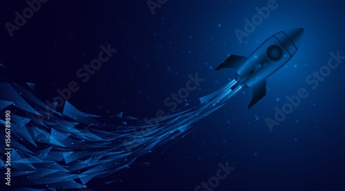 Launching a rocket into space. Ideas for starting a startup business. The growth or success of the company. Development of digital technology projects	