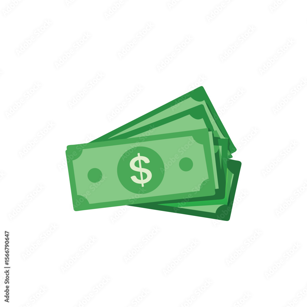 Dollar banknotes isolate Dollar banknotes isolate