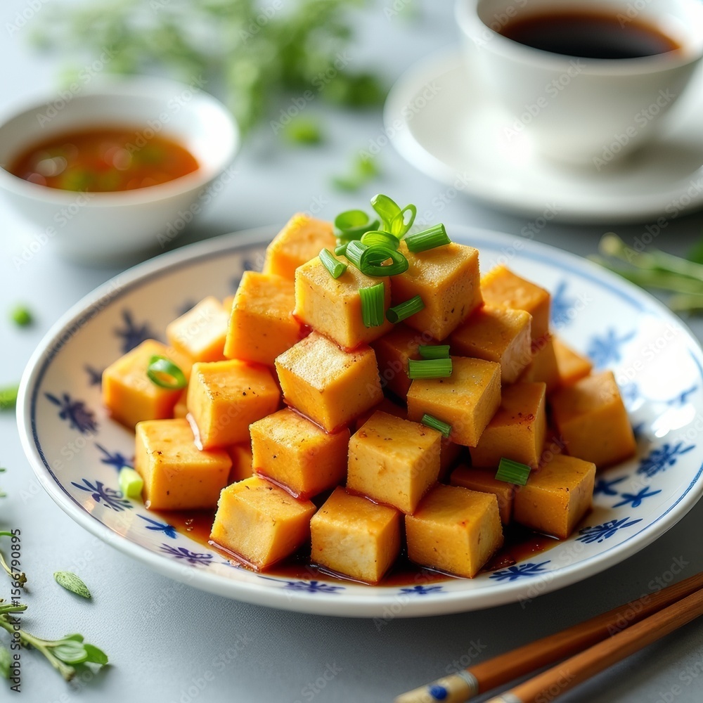 The tempting taste of fried tofu The tempting taste of fried tofu