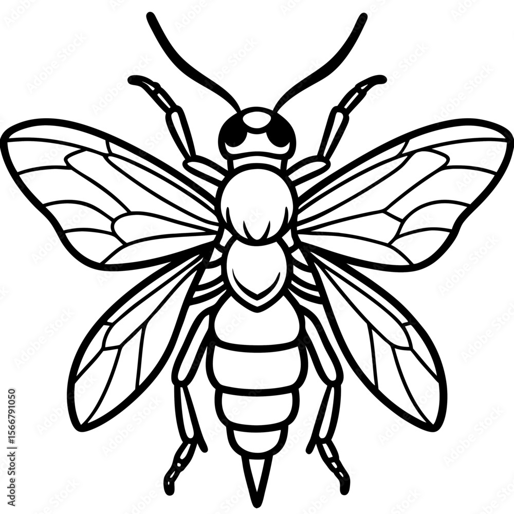 Minimal Crestfly Silhouette Design Minimal Crestfly Silhouette Design