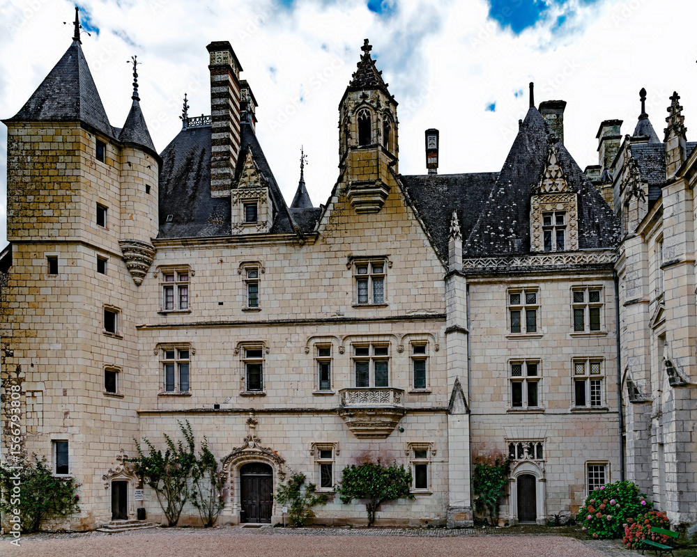Fototapeta premium Royal castle Langeais, X-XV centuries. River Loire valley, France 