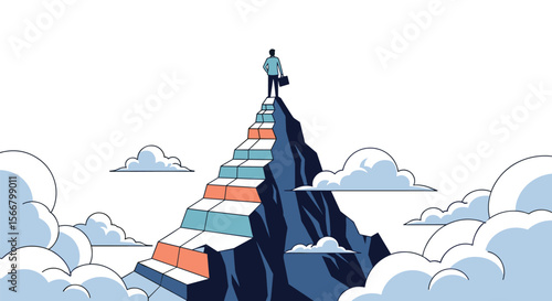 Journey to the summit of achievement a metaphorical climb towards success navigating challenges and reaching ultimate fulfillment