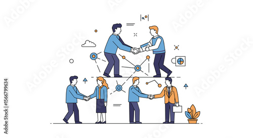 Illustrating the importance of collaboration and partnership in building strong business relationships for mutual growth and success