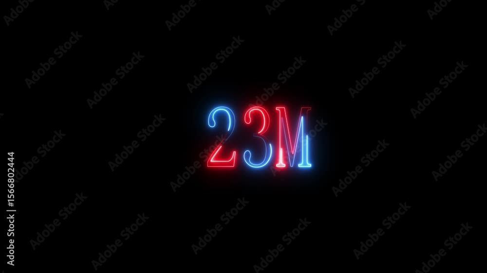 23 m Neon text effect video motion on black background .Celebration 23M Text Animation 4k On Alpha. M text fire color ,technology video ,animation by blue color neon. 4k video 23 m Neon text effect video motion on black background .Celebration 23M Text Animation 4k On Alpha. M text fire color ,technology video ,animation by blue color neon. 4k video