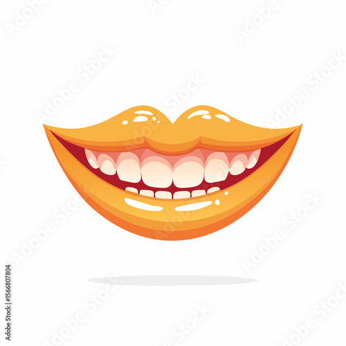 Cheerful Smile: A vibrant smile radiates warmth, revealing a set of perfect, healthy teeth, epitomizing happiness, beauty, and confidence.