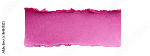 Pink Torn Paper Ripped on Transparent Background