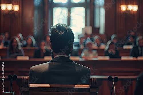 Ultra Hd Picture of Journalist Covering Trial Notes on Defense and Prosecution