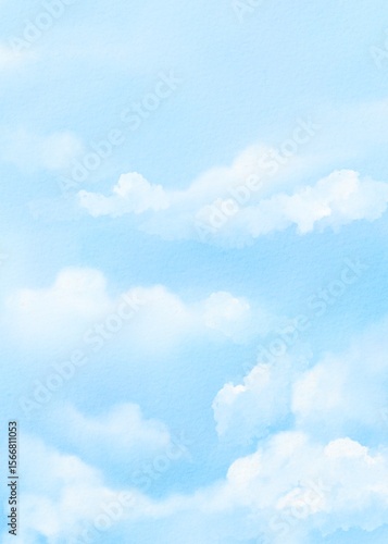 watercolor cloudy sky