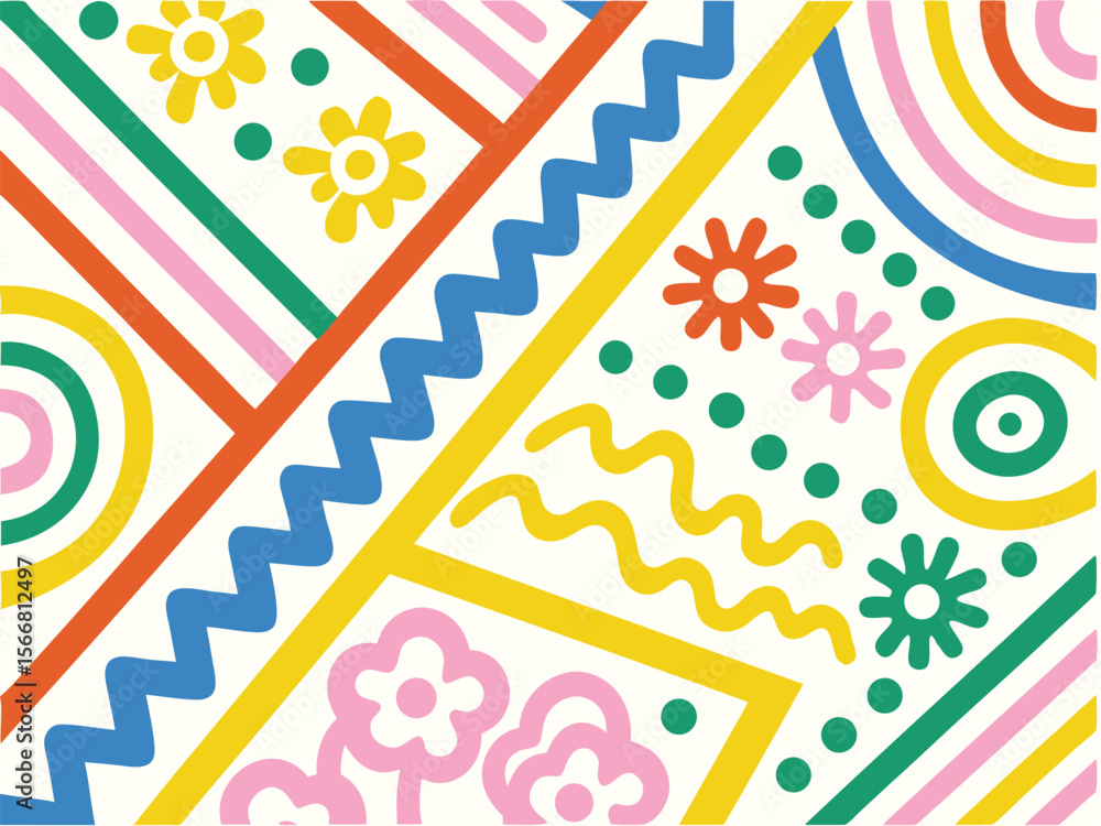 Fototapeta premium set-of-seamless-ditsy-patterns-with-various-wild-m (5).eps