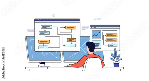 Visualizing business processes using flowcharts and diagrams for enhanced understanding and operational efficiency