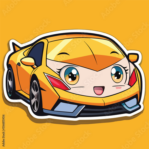 Cute anime sports car
