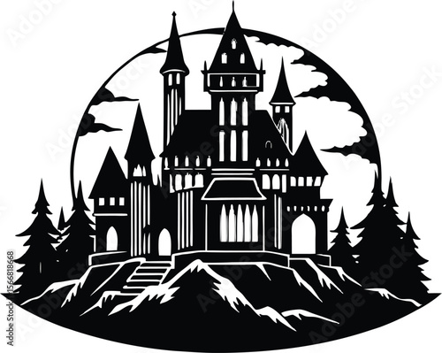 Victorian Castle Procreate Vector