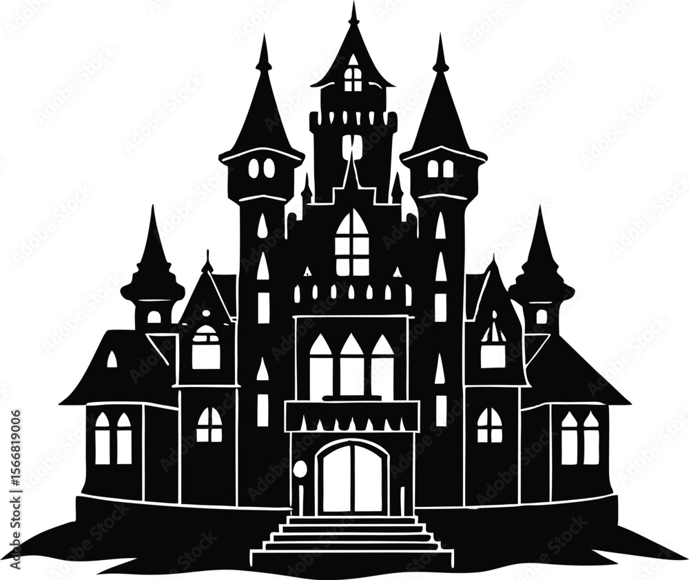 Obraz premium Victorian Castle Procreate Vector