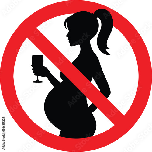 Do not drink alcohol during pregnancy sign