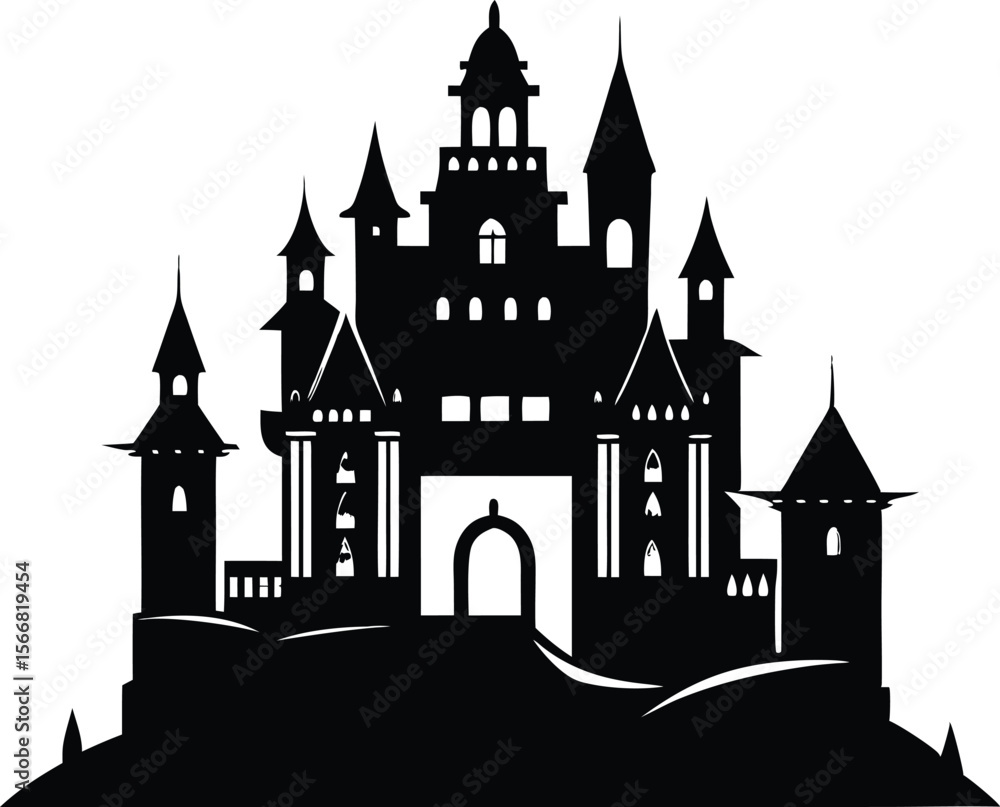 Obraz premium Victorian Castle Procreate Vector