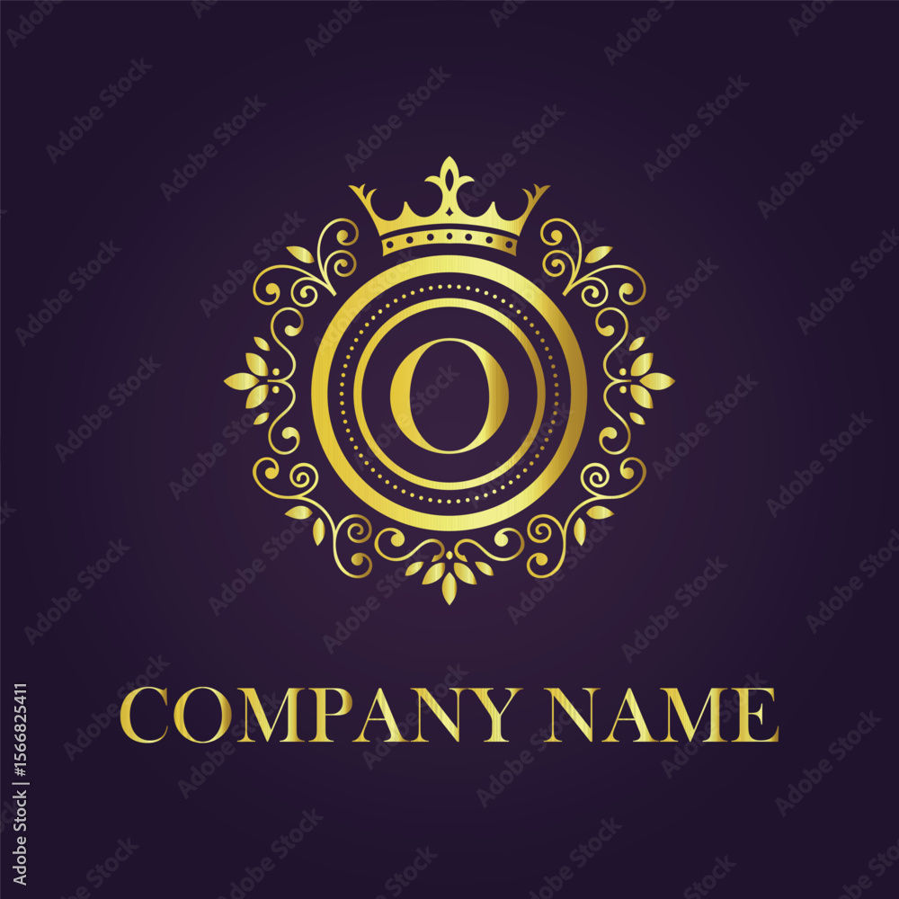 Fototapeta premium Letter luxury gold logo concept