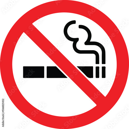 No smoking sign on white background