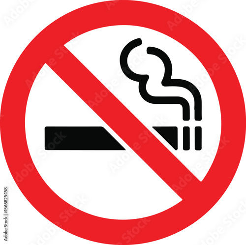No smoking sign on white background