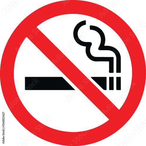 No smoking sign on white background
