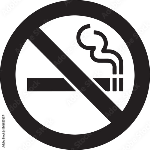 No smoking sign on white background
