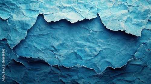 Wallpaper Mural Rippling waves of textured blue paper create a vibrant visual landscape Torontodigital.ca