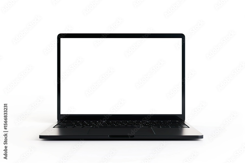 Laptop with Blank Screen, Computer Isolated on White Background, Clipping Path, Full Depth of Field Laptop with Blank Screen, Computer Isolated on White Background, Clipping Path, Full Depth of Field