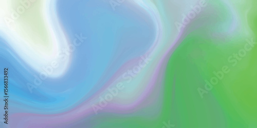 Abstract swirling background with blended colors of blue green purple and white creating a smooth artistic and colorful design element.
