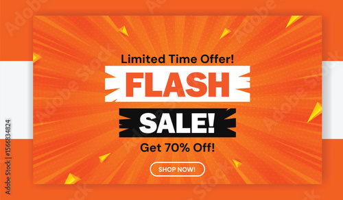 Flash Sale Social Media Banner Tamplate Design. Social Media Banner , Flash Sale, Super Sale.