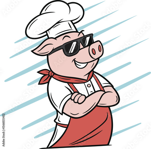 Cool Pig Chef Cartoon: A Culinary Character