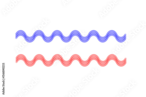 Abstract neon waves icon
