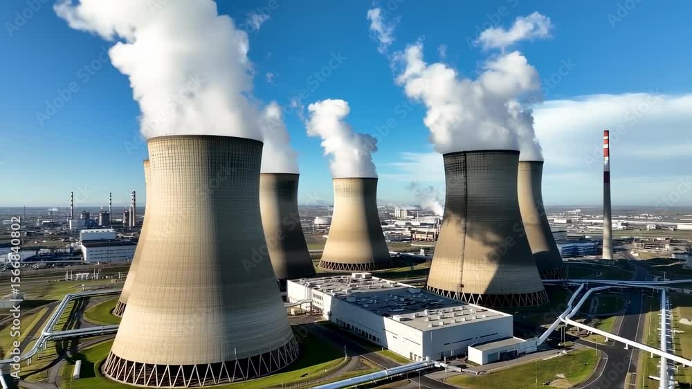Aerial View of a Nuclear Power Plant Aerial View of a Nuclear Power Plant