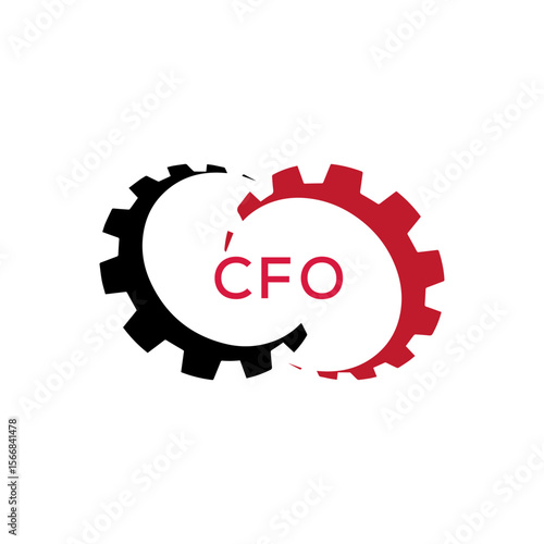 CFO letter logo design with white background in illustrator, vector logo modern alphabet font overlap style. calligraphy designs for logo, Poster, Invitation, etc.