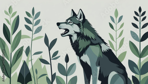 wolf in the forest